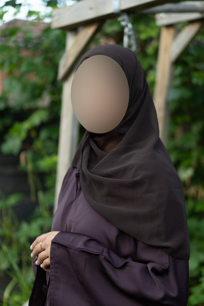 Plum closed abaya