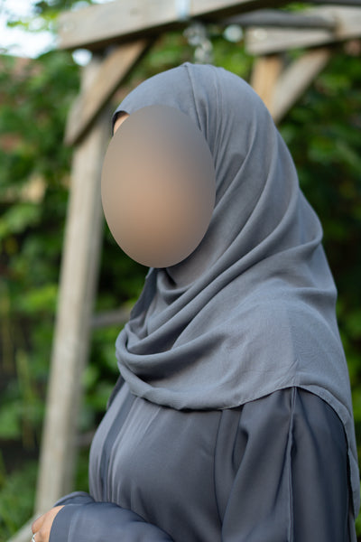 Grey open abaya