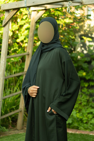 Closed green abaya