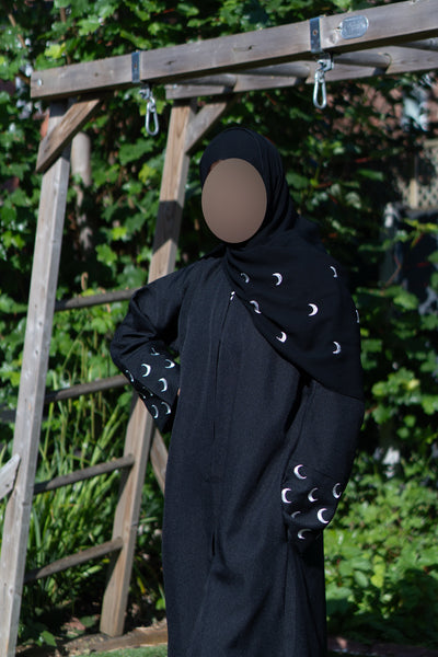 Moon sleeve linen abaya