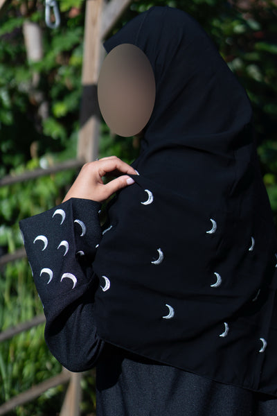 Moon sleeve linen abaya