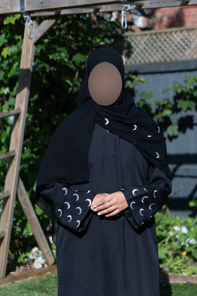 Moon sleeve linen abaya