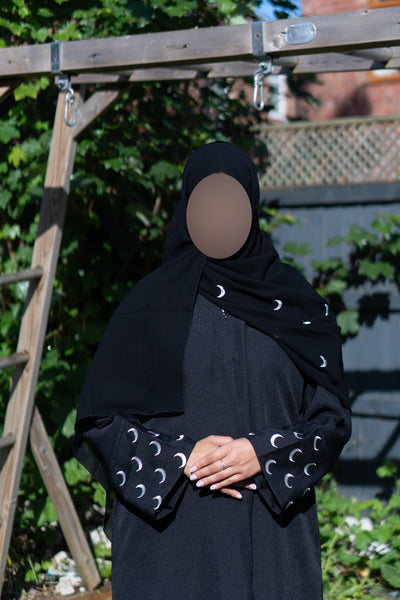Moon sleeve linen abaya