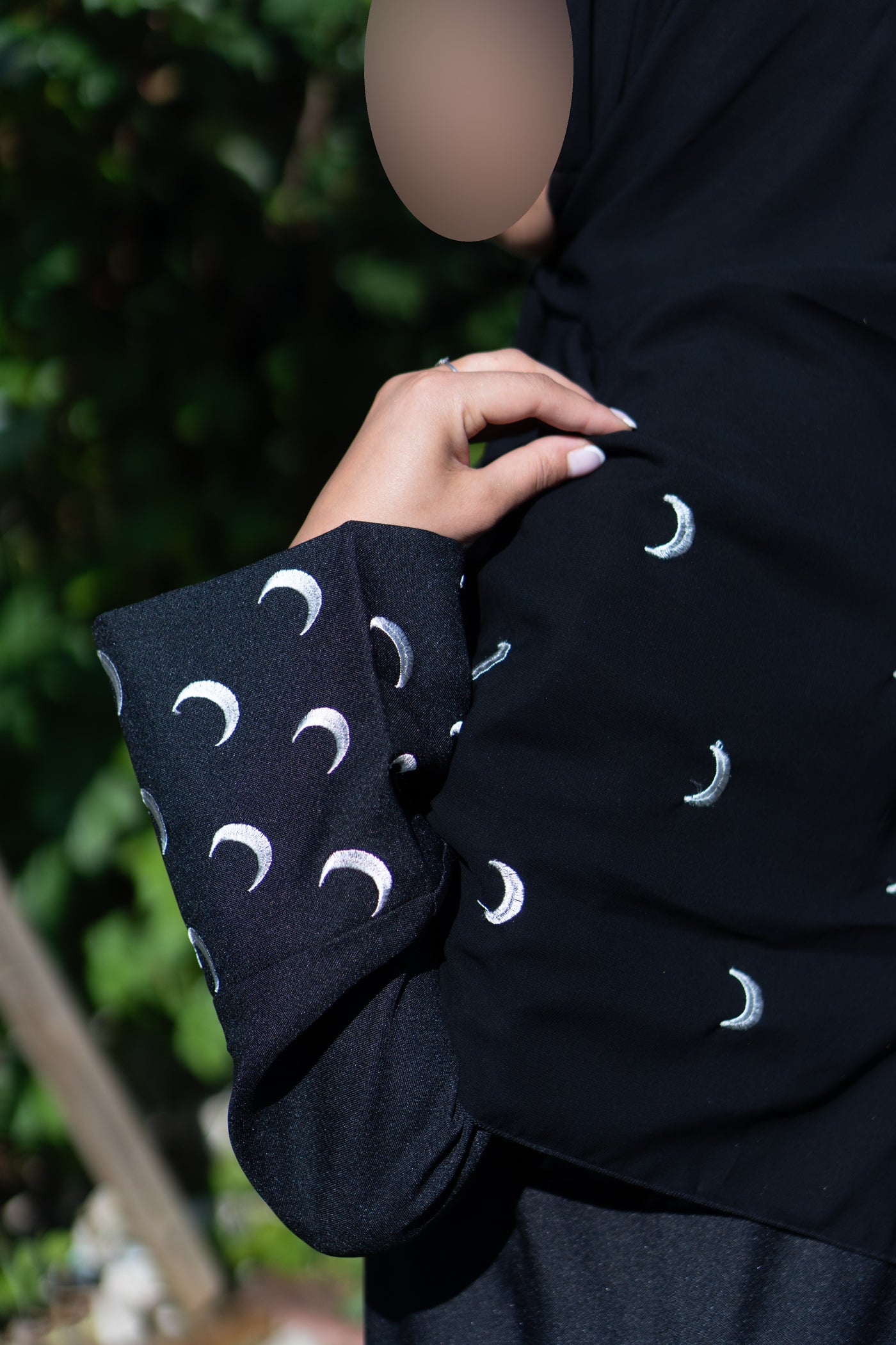 Moon sleeve linen abaya