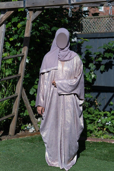 Lilac shimmer abaya