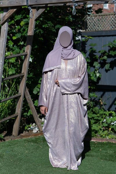 Lilac shimmer abaya