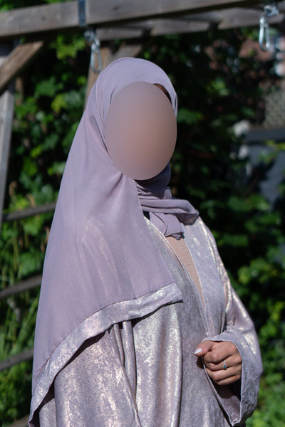 Lilac shimmer abaya