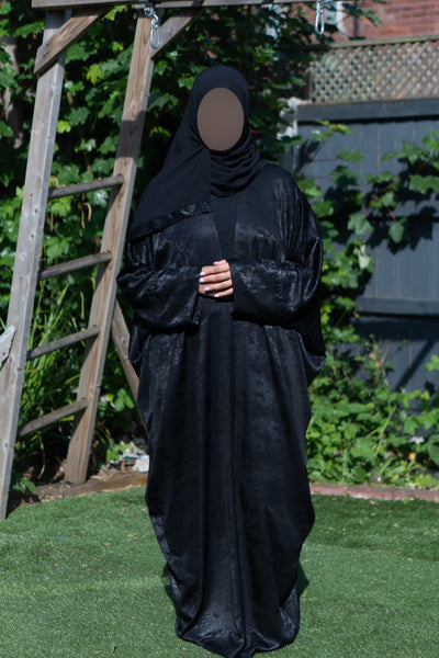 Black shimmer abaya