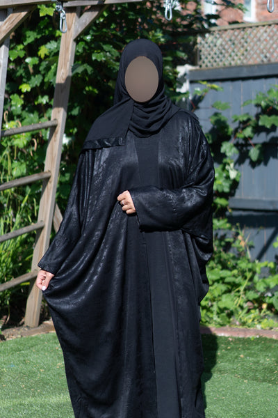 Black shimmer abaya
