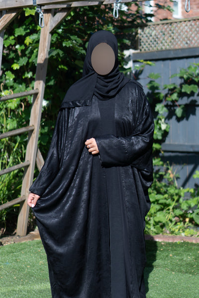 Black shimmer abaya