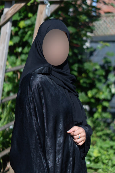 Black shimmer abaya