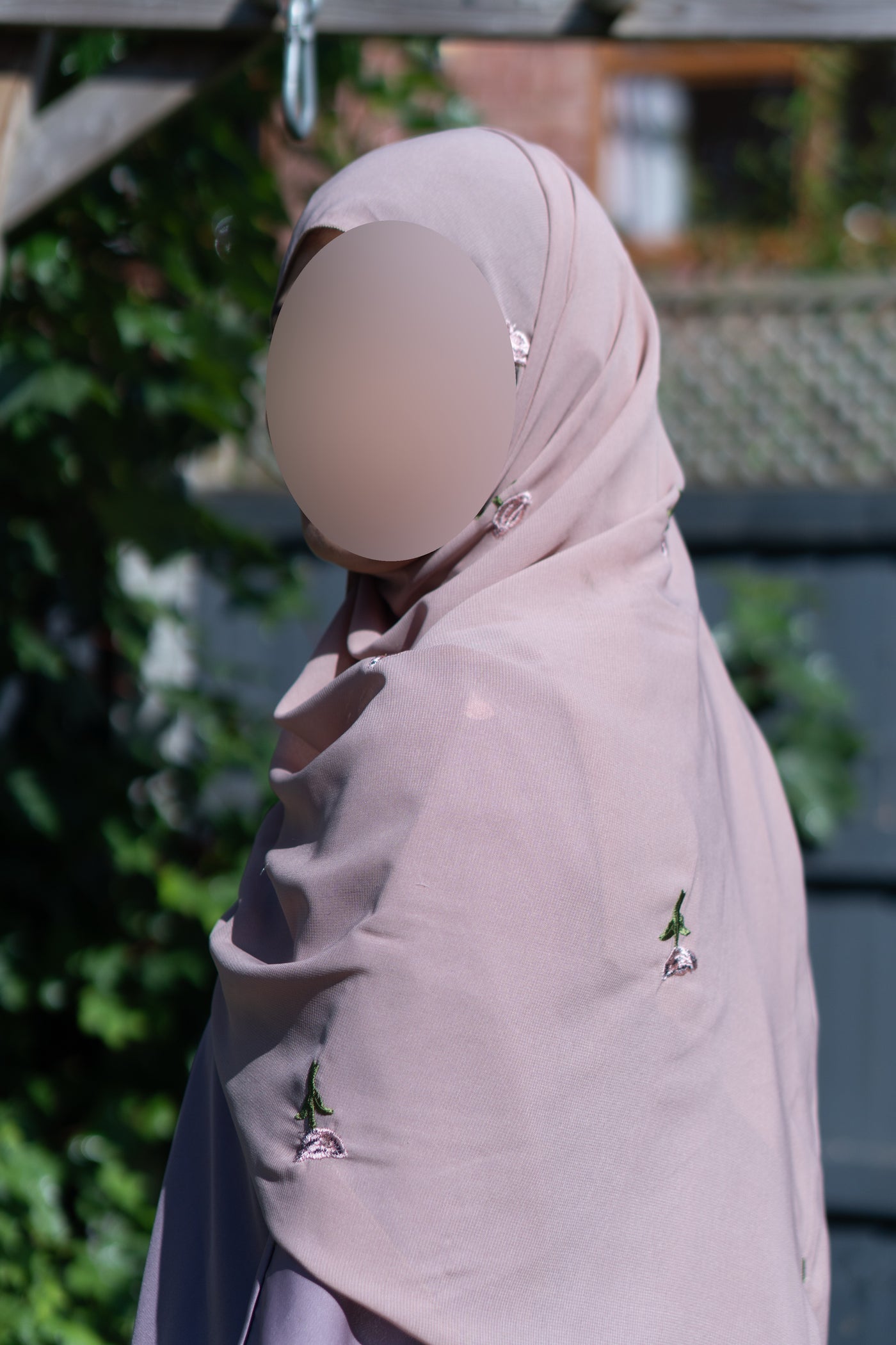 Taupe Floral Abaya