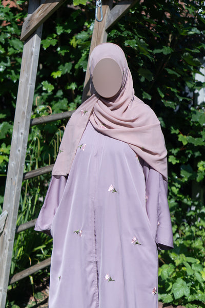 Taupe Floral Abaya