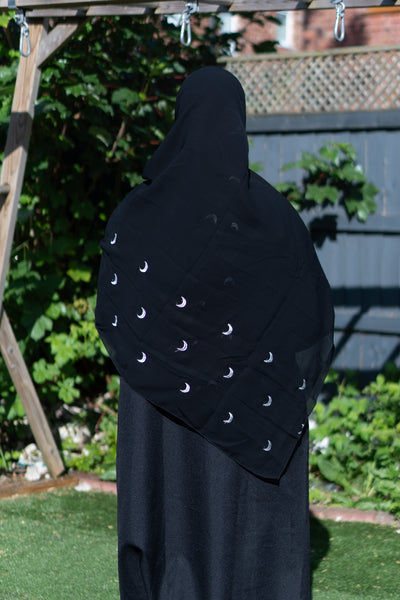 Moon sleeve linen abaya
