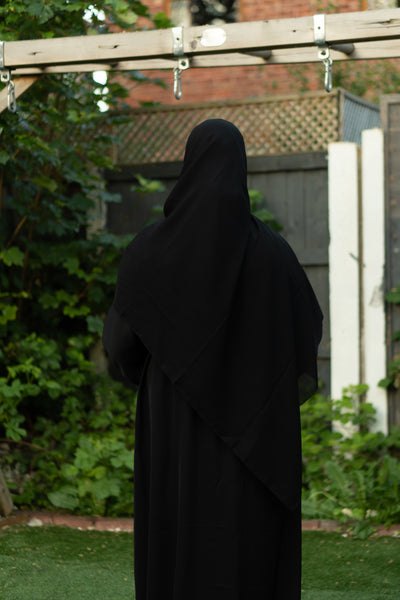 Black open abaya
